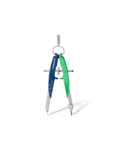 Compas staedtler micrometrico mars 556 azul/verde con husillo y rueda central 2