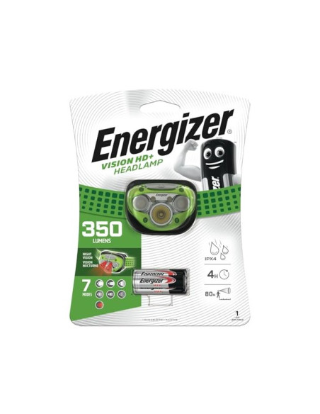 Linterna frontal energizer vision hd+ led headlamp 250 lumenes incluye 3 pilas aaa