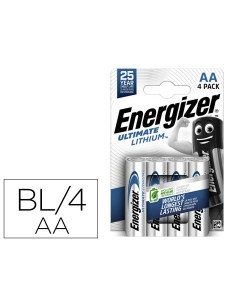 Pila energizer litio ultimate aa blister de 4 unidad