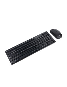 Tooq TQKMW-3102-B Pack de Teclado Inalambrico - Disposicion QWERTY ES + Raton Inalambrico 1600dpi - Slim - 4 Botones - Uso Ambid