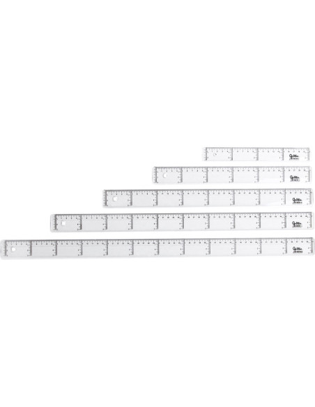 Regla liderpapel plastico cristal 30 cm