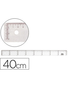 Regla liderpapel plastico cristal 40 cm