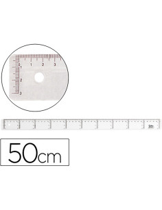 Regla liderpapel plastico cristal 50 cm