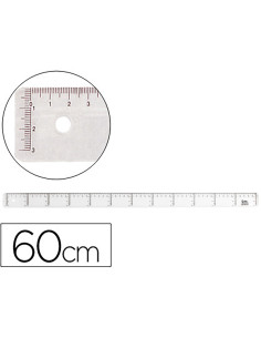 Regla liderpapel plastico cristal 60 cm