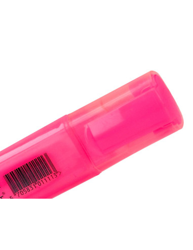 Rotulador q-connect fluorescente rosa punta biselada