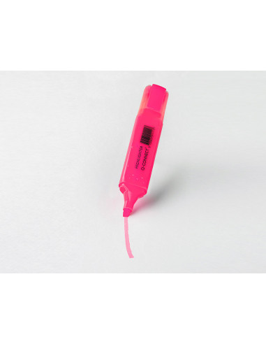 Rotulador q-connect fluorescente rosa punta biselada
