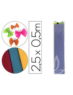 Papel crespon liderpapel 50 cm x 2.5m 34g/m2 celeste