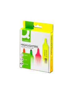 Rotulador q-connect fluorescente surtido caja de 4 unidades colores surtidos 2