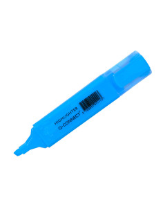 Rotulador q-connect fluorescente azul punta biselada 2