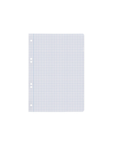 Recambio liderpapel cuarto 100 hojas 60g/m2 milimetrado sin margen 6 taladros