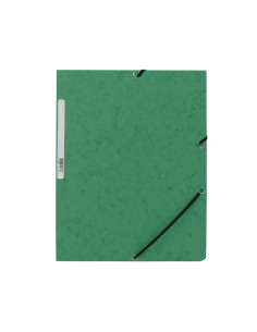 Carpeta q-connect gomas kf02168 carton simil-prespan solapas 320x243 mm verde 2