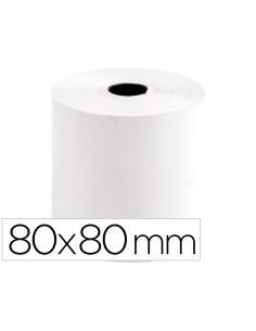 Rollo sumadora termico q-connect 80 mm ancho x 80 mm diametro sin bisfenol a