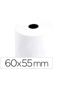 Rollo sumadora q-connect termico 60 mm ancho x 55 mm diametro sin bisfenol a