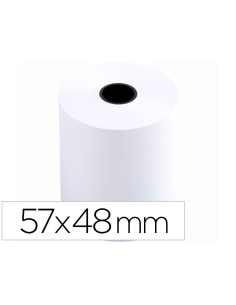 Rollo sumadora q-connect termico 57 mm ancho x 48 mm diametro sin bisfenol a