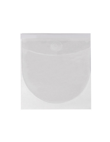Funda autoadhesiva para cd q-connect con solapa pack de 10 unidades