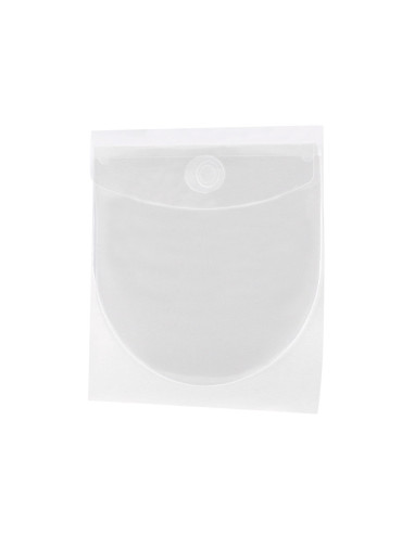 Funda autoadhesiva para cd q-connect con solapa pack de 10 unidades