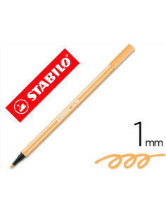 Rotulador stabilo acuarelable pen 68 ocre oscuro punta gruesa 1mm
