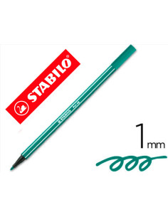 Rotulador stabilo acuarelable pen 68 verde esmeralda punta gruesa 1mm