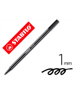 Rotulador stabilo acuarelable pen 68 negro punta gruesa 1mm