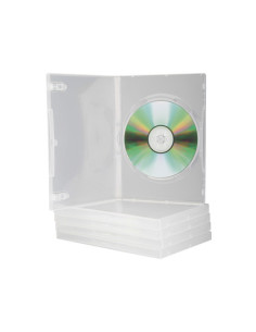 Caja dvd q-connect transparente pack de 5 unidades