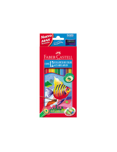 Lapices de colores faber castell acuarelables caja de 12 unidades colores surtidos 2