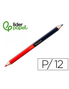 Lapices bicolor liderpapel jumbo rojo/azul