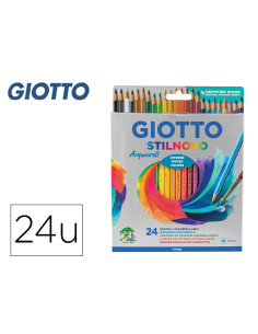Lapices de colores giotto stilnovo acuarelables caja de 24 colores surtidos