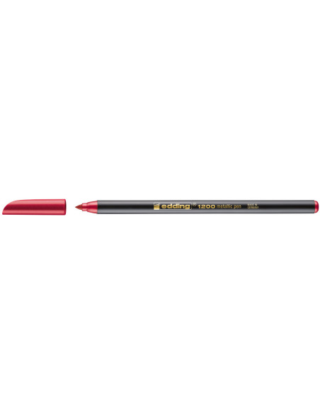 Rotulador edding punta fibra 1200 rojo metalizado n 72 punta redonda 1-3 mm