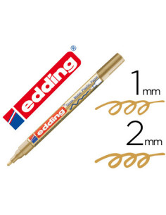 Rotulador edding punta fibra 751 oro punta redonda 1-2 mm