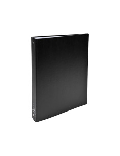 Carpeta de 4 anillas 30mm redondas exacompta din a4 carton forrado negra 2