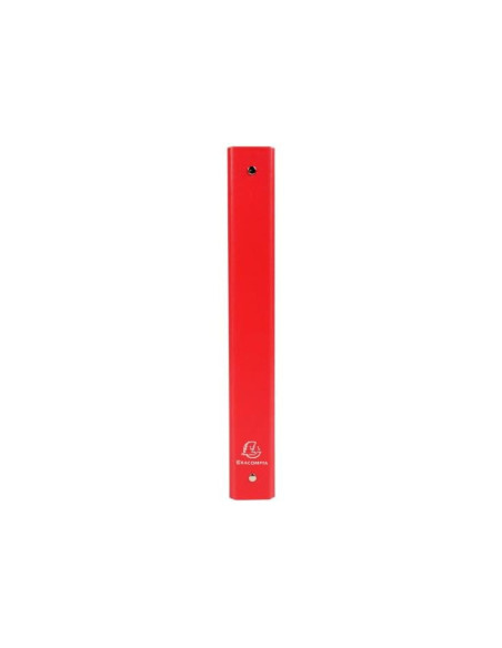 Carpeta de 4 anillas 30mm redondas exacompta din a4 carton forrado rojo