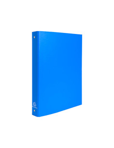 Carpeta de 4 anillas 30mm redondas exacompta din a4 carton forrado azul claro 2