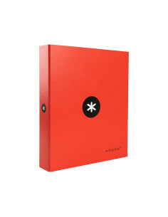 Carpeta 4 anillas 40 mm mixtas antartik a4 forrada color rojo 2