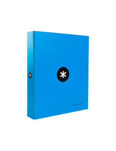 Carpeta 4 anillas 40 mm mixtas antartik a4 forrada color azul 2