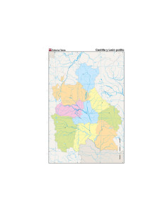 Mapa mudo color din a4 castilla-leon politico 2