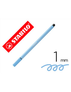 Rotulador stabilo acuarelable pen 68 azul claro punta gruesa 1mm