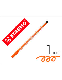 Rotulador stabilo acuarelable pen 68 bermellon palido punta gruesa 1mm