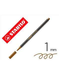 Rotulador stabilo acuarelable pen 68 metalico oro punta gruesa 1mm