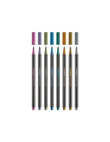 Rotulador stabilo acuarelable pen 68 metalico oro punta gruesa 1mm