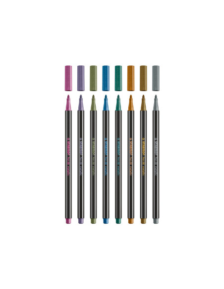 Rotulador stabilo acuarelable pen 68 metalico oro punta gruesa 1mm