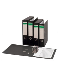 Archivador de palanca elba carton compacto con rado folio lomo de 80 mm negro 2