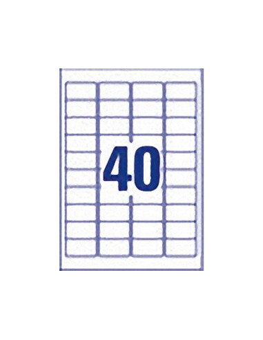 Etiqueta adhesiva avery poliester super adherente blanca 45,7x25,4 mm laser pack de 800 unidades