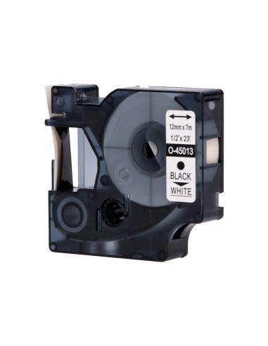 Cinta q-connect 1000 negro-blanco 12mm x 7mt dymo
