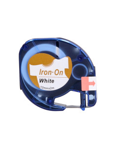 Cinta q-connect 12mm x 2mt negro-blanco para ropa para maquina letratag 2