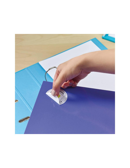 Etiqueta adhesiva avery blanca redonda removible para laser ink-jet fotocopiadora 51 mm caja de 375 unidades