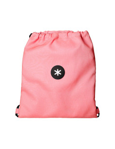 Mochila saco plano antartik bolsillo interior con cremallera color coral 350x400 mm