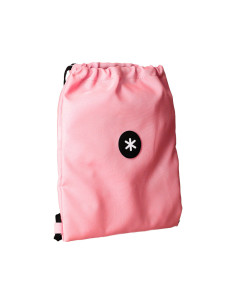 Mochila saco plano antartik bolsillo interior con cremallera color coral 350x400 mm 2