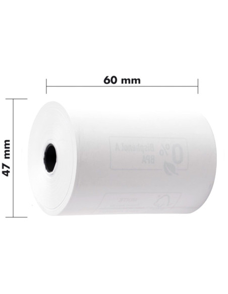 Rollo sumadora exacompta termico 60 mm x 47 mm 55 g/m2