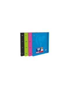 Carpeta clairefontaine mimesys 4 anillas 20 mm carton forrado din a4 con recambio colores surtidos 2