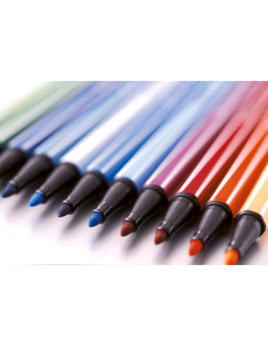 Rotulador stabilo punta de fibra pen 68 zebrui turquesa estuche de 20 unidades colores surtidos